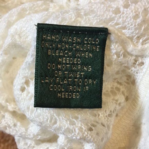 Ralph Lauren ruffle knit vest cottagecore girly cream white country boho hippie - Picture 5 of 7